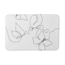 Minimalist Butterfly Bath Mat