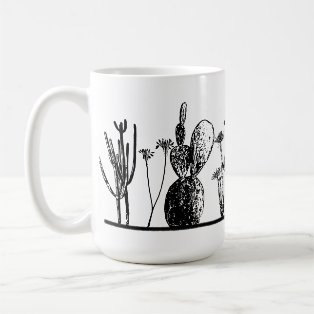 Minimalist Cactus Coffee Mug (Left)
