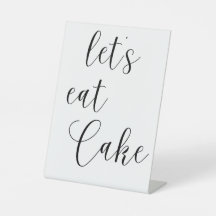 Minimalist Cake Sign