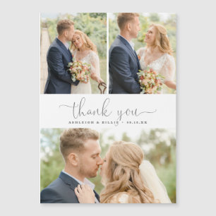 Minimalist Calligraphy 3 Photo Collage Thank You