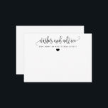 Minimalist Calligraphy Any Occasion Wishes & Advice Card<br><div class="desc">Use this modern wish card at your party to have guests leave a personal note for the guest of honour. Add your information on the template form. The advanced editing menu allows you to change the colours and the fonts.</div>