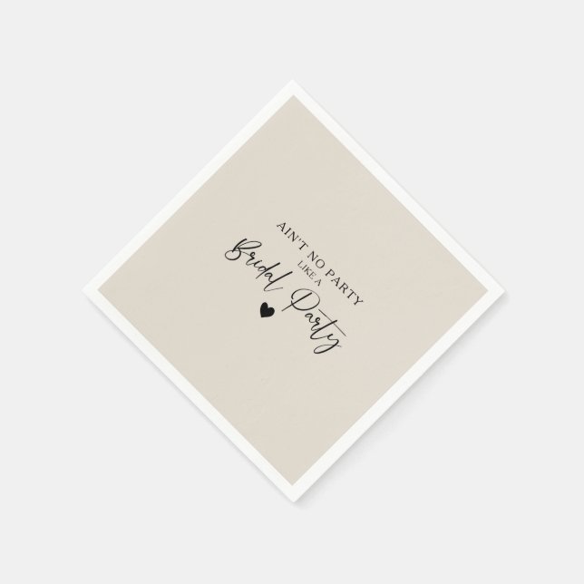 Minimalist Calligraphy Bridal Party Napkin (Corner)