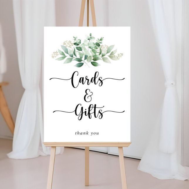 Minimalist Calligraphy Eucalyptus Cards and Gifts  Poster (Creator Uploaded)