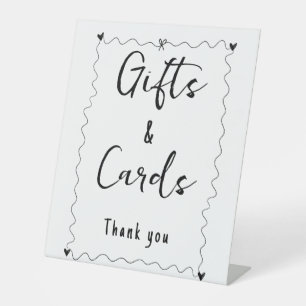 Minimalist Calligraphy Gift and Cards wedding sign