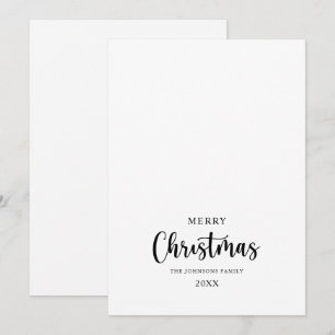 Minimalist Calligraphy Merry Christmas Holiday Card