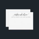 Minimalist Calligraphy New Parents Wishes & Advice Card<br><div class="desc">Use this modern wish card at your party to have guests leave a personal note for the guest of honour. Add your information on the template form. The advanced editing menu allows you to change the colours and the fonts.</div>