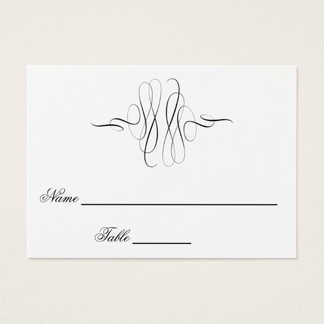 Minimalist Calligraphy Old-Fashioned Wedding Place (Front)