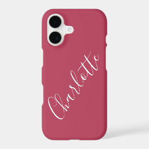 Minimalist Calligraphy Personalized Name Magenta