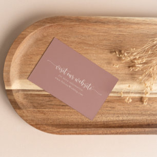 Minimalist Calligraphy Terracotta Wedding Website  Enclosure Card