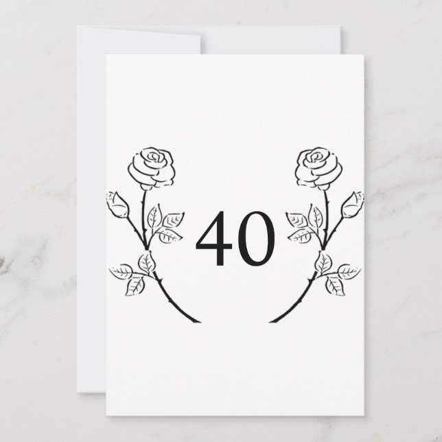 Minimalist calligraphy text birthday party  invitation (Front)