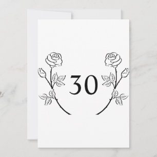Minimalist calligraphy text birthday party  invitation
