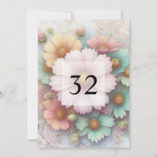 Minimalist calligraphy text birthday party invitation