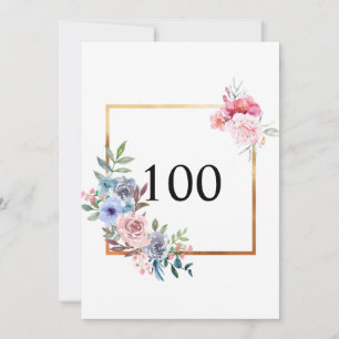 Minimalist calligraphy text birthday party invitation