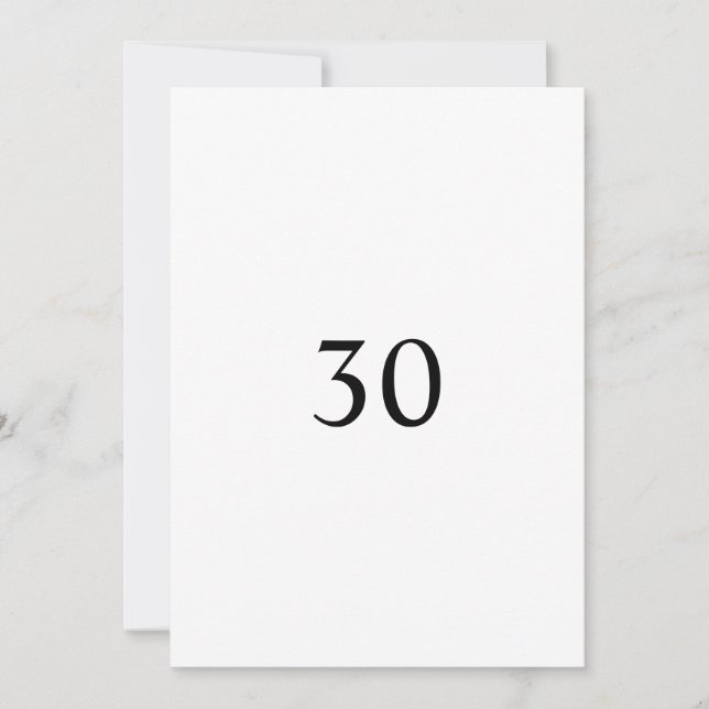 Minimalist calligraphy text birthday party  invitation (Front)