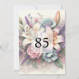 Minimalist calligraphy text birthday party invitation