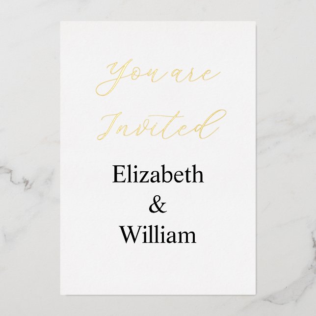 Minimalist calligraphy text  invitation (Front)