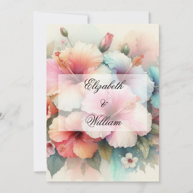 Minimalist calligraphy text  invitation (Front)