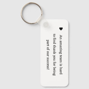 Minimalist calligraphy thank you appreciation gift keychain