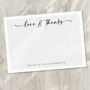 Minimalist Calligraphy Thank You Card