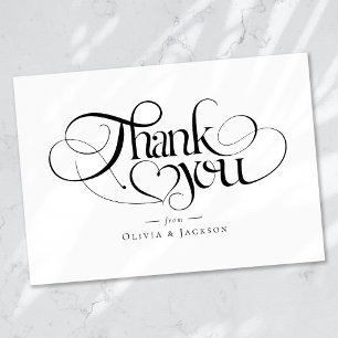 Minimalist Calligraphy Thank You Card