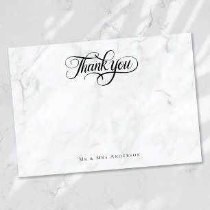 Minimalist Calligraphy Thank You Card