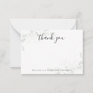 Minimalist Calligraphy Thank You Note Card