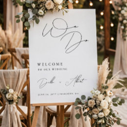 Minimalist Calligraphy We Do Black White Wedding
