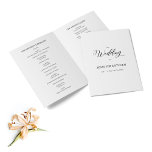 Minimalist Calligraphy Wedding Folded Program<br><div class="desc">Modern and elegant design printed Minimalist Calligraphy Wedding Folded Program that can be customized with your text. Please click the "Customize it" button and use our design tool to modify this template. Check out the Graphic Art Design store for other products that match this design!</div>