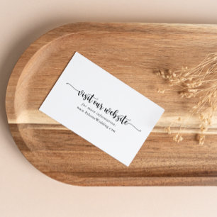 Minimalist Calligraphy Wedding Website Enclosure Card