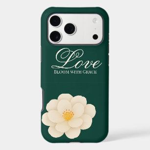 Minimalist Camellia Flower Botanical Dark Green
