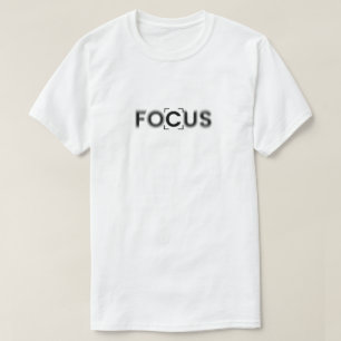 Minimalist Camera Lens Blur Focus Typography T-Shirt