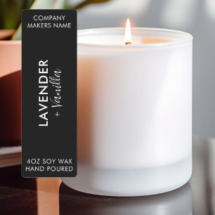 Minimalist Candle Jar Thin Vertical Label Set