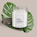 Minimalist Candle Label<br><div class="desc">Modern,  simple design in black and white for personalized candle labels. Personalize this design for your candle business!</div>