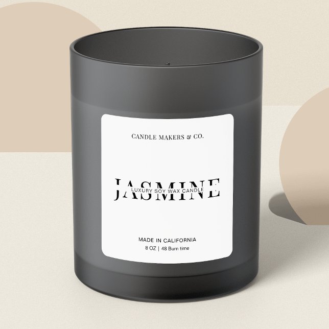 Minimalist Candle Square Label Personalized (Creator Uploaded)