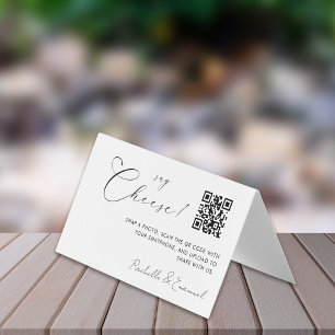 Minimalist Capture The Love QR code Folded Card