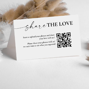 Minimalist Capture The Love QR code Folded Card
