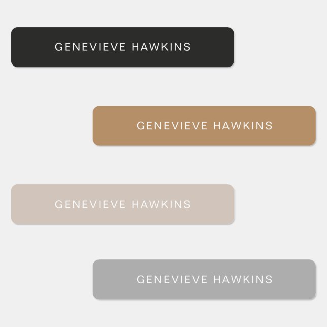 Minimalist Caramel Themed Name Labels (Group)