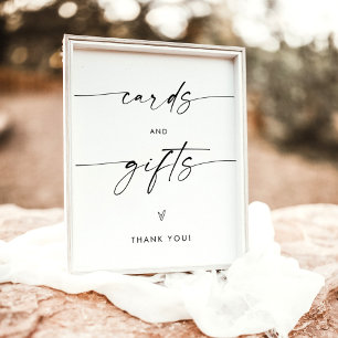 Minimalist Cards and Gifts Sign   Modern Wedding