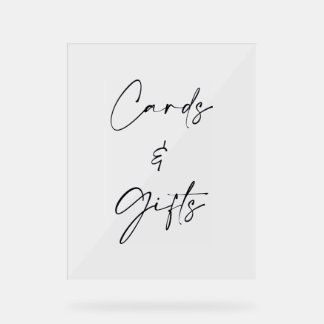 Minimalist Cards & Gifts Wedding Sign