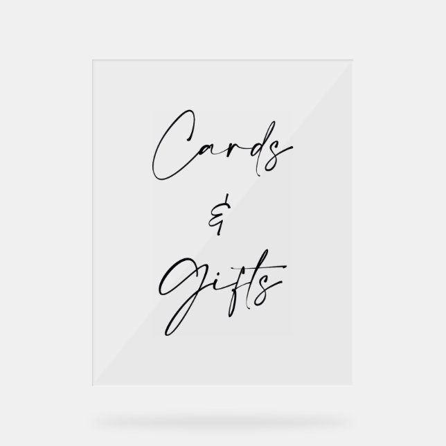 Minimalist Cards & Gifts Wedding Sign (Front)