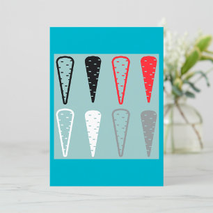 Minimalist Carrot Vegetable Icons Invitation