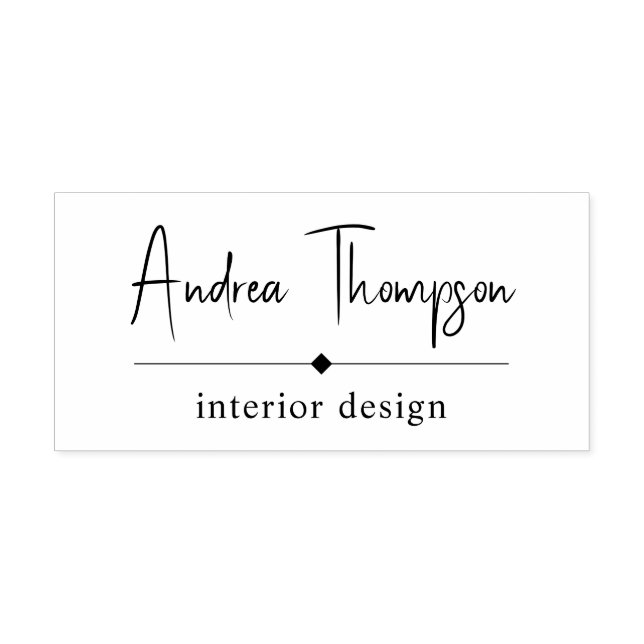 Minimalist Casual Script Serif Business Self-inking Stamp (Design)