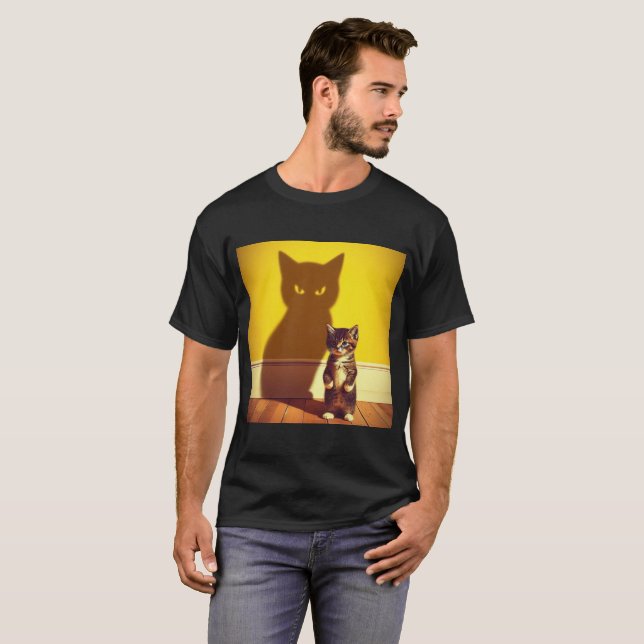 Minimalist Cat Art T-Shirt  (Devant entier)