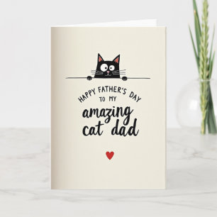 Minimalist Cat Dad Art Card
