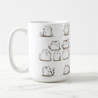 Minimalist Cat Line Art - Elegant Hand-Drawn Coffee Mug