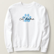 Minimalist Cat Mama Mood Aesthetic Crewneck Sweats