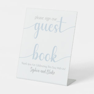 Minimalist Celestial Guest Book Pedestal Sign