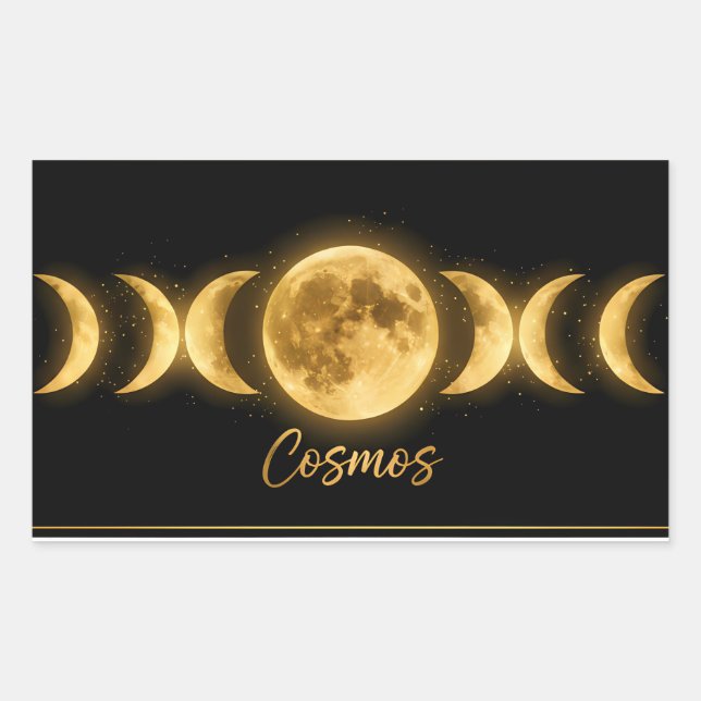 Minimalist Celestial Moon Phases Sticker (Front)
