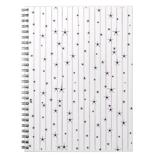 Minimalist Celestial Stars Spiral Notebook