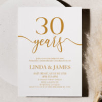 Minimalist Champagne 30th Wedding Anniversary